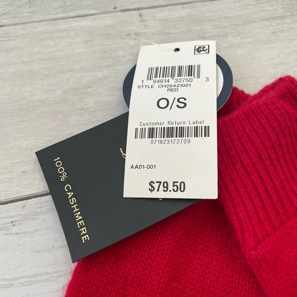 Touch Screen Compatible Gloves Charter Club 100% Cashmere Red One-Size NWT - Picture 4 of 11